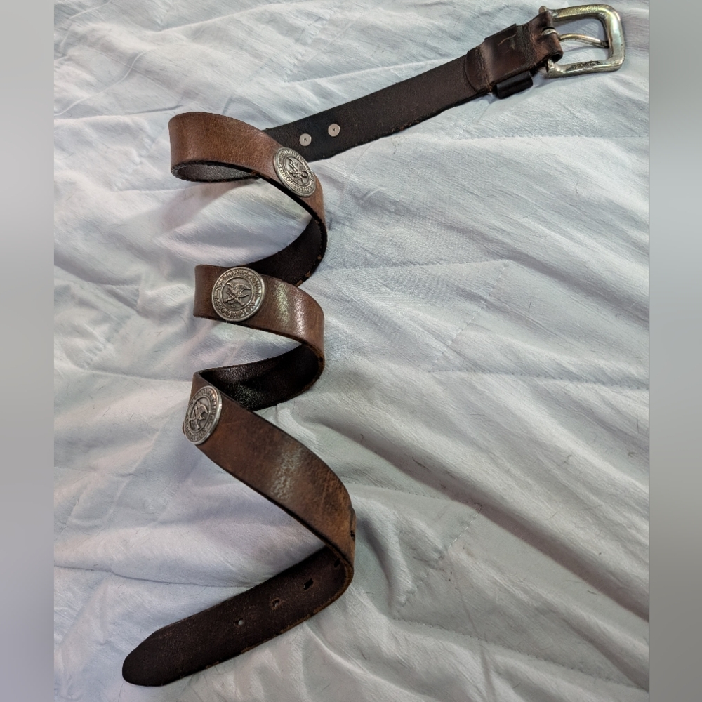 Brown Leather Belt Classic Accessory